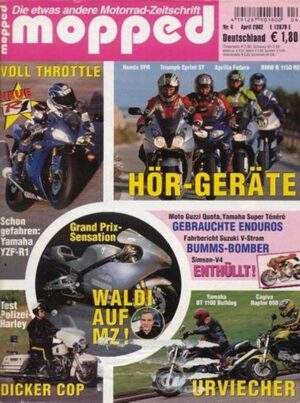 mopped 4/2002 + Vergleich Yamaha BT 1100 Bulldog, Cagiva Raptor 650