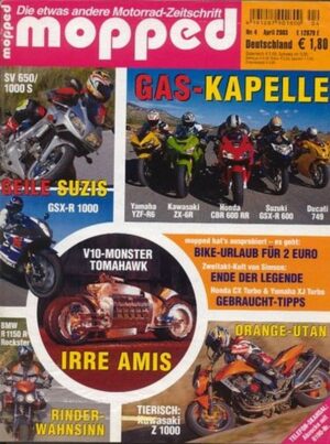 mopped 4/2003 + Suzuki SV 650, SV 1000 S & GSX-R 1000