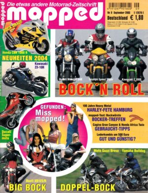 mopped 9/2003 + Ducati Monster S4R vs. Triumph Speed Triple vs. Kawasaki Z 1000