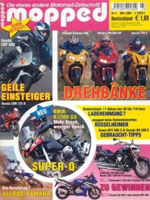mopped 3/2004 + Triumph Daytona 600 vs. Honda CBR 600 RR vs. Ducati 749 S