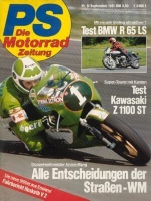 PS 9/1981 – Test Kawasaki Z 1100 ST; BMW R 65 LS; Hesketh V 1000