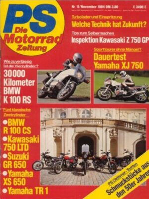 PS 11/1984 – Langstreckentest BMW K 100 RS und Yamaha XJ 750