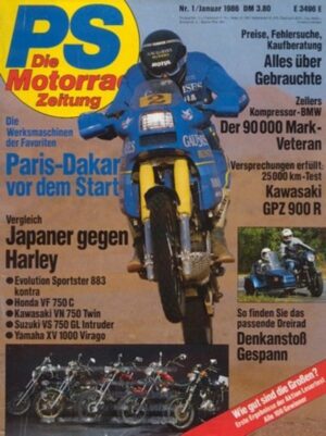 PS 1/1986 – Harley Sportster 883 im Vergleich, Kawasaki GPZ 900 R
