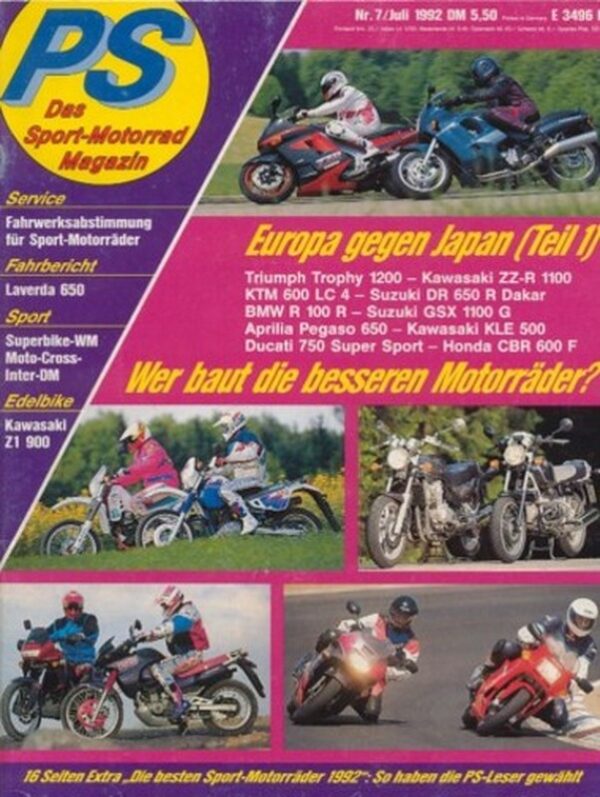 PS 7/1992 – BMW R 100 R vs. Suzuki GSX 1100 G - Europa vs. Japan