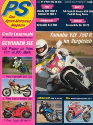 PS 3/1993 – Yamaha YZF 750 R im Vergleich, Test Honda CBR 1000 F