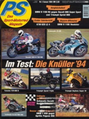 PS 1/1994 – BMW R 1100 RS, Ducati 900 Super Sport, Triumph Sprint 900