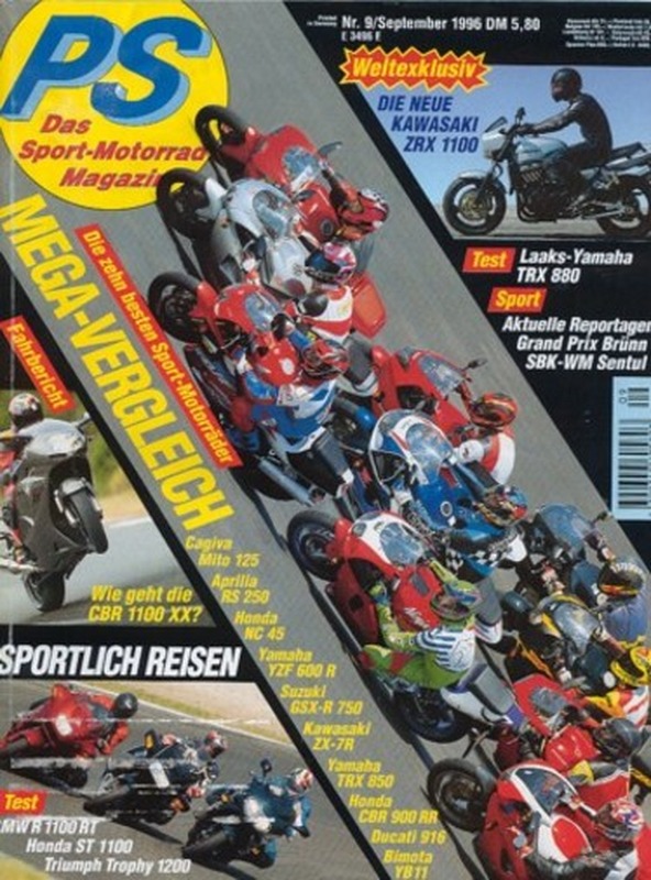 PS 9/1996 – Vergleich BMW R 1100 RT, Honda ST 1100, Triumph Trophy 1200