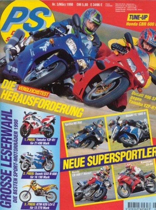 PS199803 PS 3/1998 – Ducati 996 SPS vs. Yamaha YZF-R1, Tune up Honda CBR 600 F