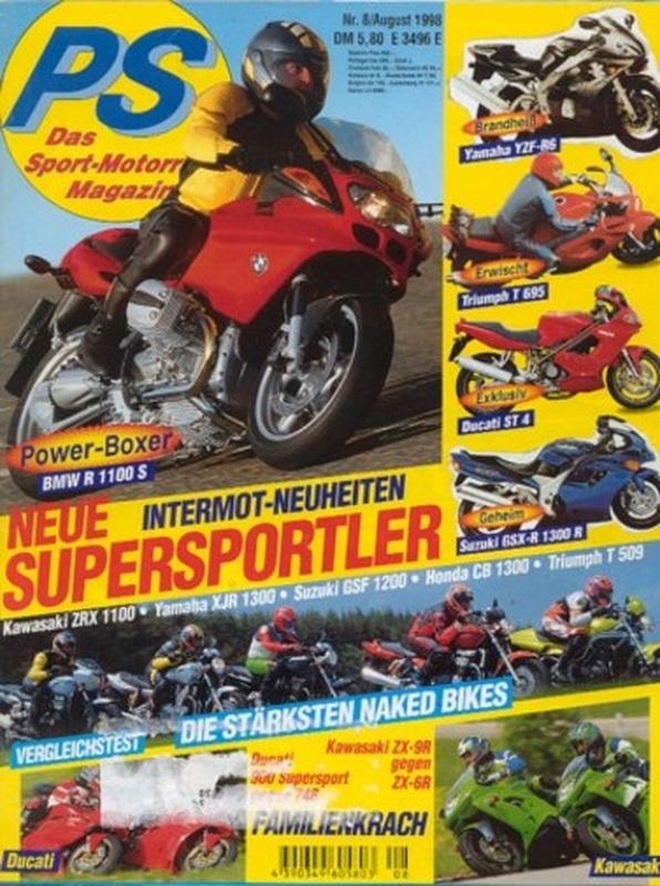 PS 8/1998 – BMW R 1100 S, Vergleich Kawasaki ZX-9R vs. ZX-6R