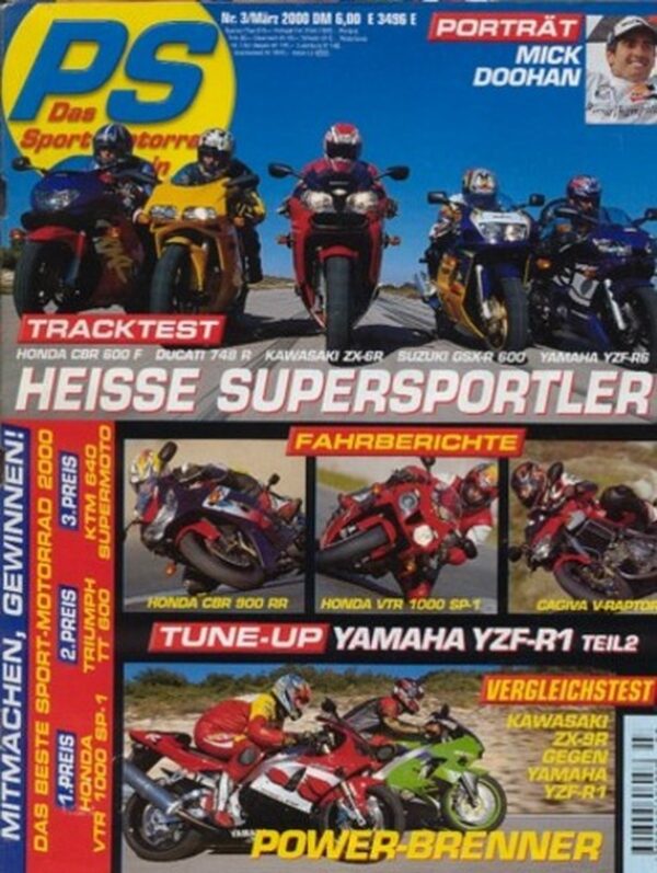 PS 3/2000 – Vergleich Kawasaki ZX-9R vs. Yamaha YZF-R1