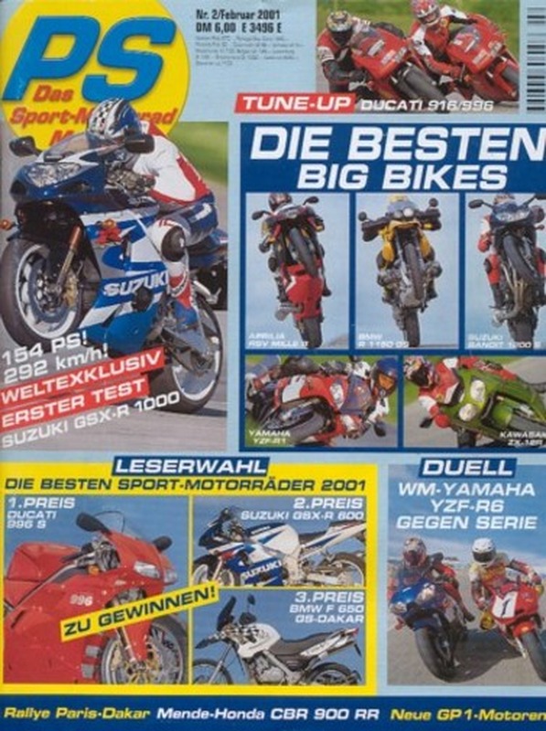 PS200102 PS 2/2001 – Suzuki GSX-R 1000, tune up Ducati 916 / 996