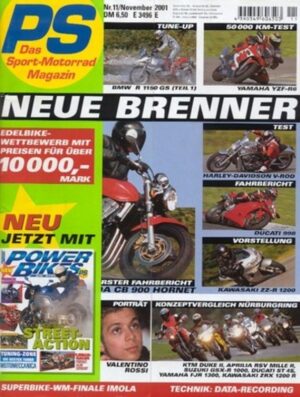 PS 11/2001 – Honda CB 900 Hornet, Harley-Davidson V-Rod, Ducati 998