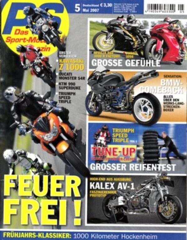 PS200705 PS 5/2007 – Vergleich Aprilia RSV 1000 R Factory und Ducati 1098