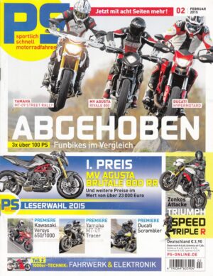 PS 2/2015 – Yamaha MT-09 Street Rally, MV Agusta Rivale 800, Ducati Hypermotard