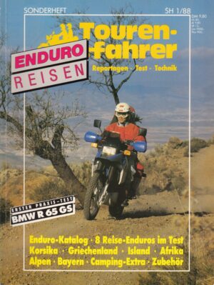 Tourenfahrer Sonderheft 1/1988 – BMW R 65 GS, Enduro-Reisen, Enduro-Katalog