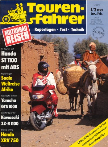 Tourenfahrer 1/2 1993 – Honda ST 1100 Pan European mit 74 kW (100 PS) Testbericht, Kawasaki ZZ-R 1100 mit 74 kW (100 PS) Probefahrt