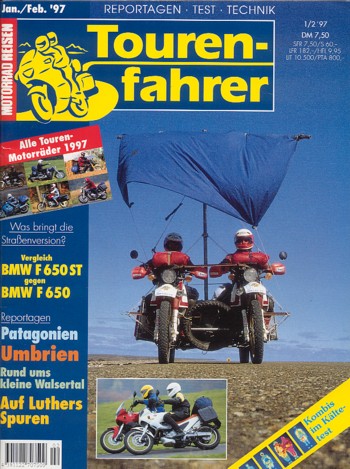 Tourenfahrer 1/2 1997 – BMW F 650 mit 35 kW (48 PS) im Vergleichstest, BMW F 650 ST mit 35 kW (48 PS) im Vergleichstest