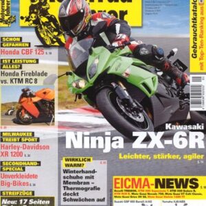 Motorradfahrer 1/2009 – Kawasaki ZX-6R Ninja mit 94 kW (128 PS) Test &Technik; Honda CBF 125 mit 8,3 kW (11,3 PS) Test & Technik