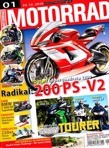 MOTORRAD 1/2011 – Test Kawasaki Z 750 R; Test Suzuki GSX-R 600; Kawasaki Z 1000 SX; Triumph Sprint GT