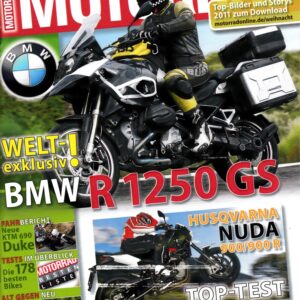 MOTORRAD 1/2012 – BMW R 1200 GS, erste Erlkönig-Bilder; Test KTM 690 Duke; Test Husqvarna Nuda 900 / R; Test Yamaha TMax 530