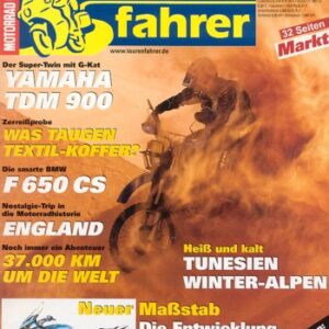 Tourenfahrer 1/2002 – Honda ST 1100 Pan European, Modell-Geschichte, Yamaha TDM 900 mit 63 kW (86 PS) Probefahrt