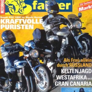 Tourenfahrer 1/2003 – Honda CB 900 F Hornet mit 80 kW (109 PS) im Vergleichstest, Suzuki GSX 1400 mit 78 kW (106 PS) im Vergleichstest