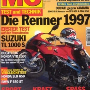 MO 1/1997 – Suzuki TL 1000 S mit 92 kW (125 PS) Test & Technik; Suzuki GSX-R 600 mit 78 kW (106 PS) Test & Technik
