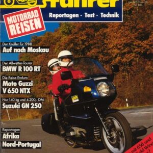 Tourenfahrer 1/1988 – BMW R 100 RT mit 44 kW (60 PS) im Touren-Test, Moto Guzzi V 65 NTX mit 32 kW (43 PS) im Touren-Test