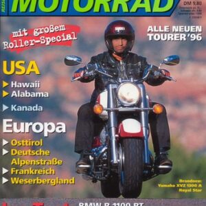REISE MOTORRAD 1/1996 – BMW R 1100 RT mit 66 kW (90 PS) im Reise-Test, Piaggio Hexagon EX 150 mit 11,5 kW (15,6 PS) im Reise-Test