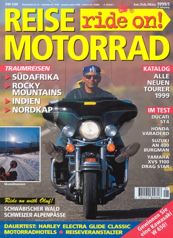REISE MOTORRAD ride on! 1/1999 – Harley-Davidson Fat Boy, damit unterwegs in Südafrika/Kapstadt, Ducati ST4 mit 76 kW (103 PS) im Reise-Test