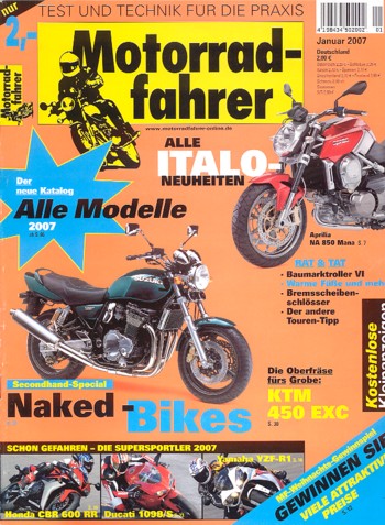 01_80.jpg Motorradfahrer 1/2007 – Yamaha YZF-R1 mit 132,4 kW (180 PS) im Test; Triumph Tiger 1050 mit 84 kW (115 PS) + ABS im Test