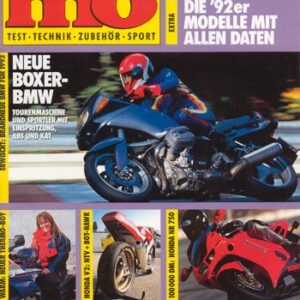 MO 1/1992 – Honda NR 750 mit 92 kW (125 PS) Test & Technik; BMW R 100 R mit 44 kW (63 PS) Test & Technik