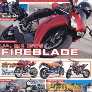 MOTORRAD 1/2008 – Test Honda Fireblade; Test Ducati 848; Test BMW R 1200 GS; BMW R 1200 GS