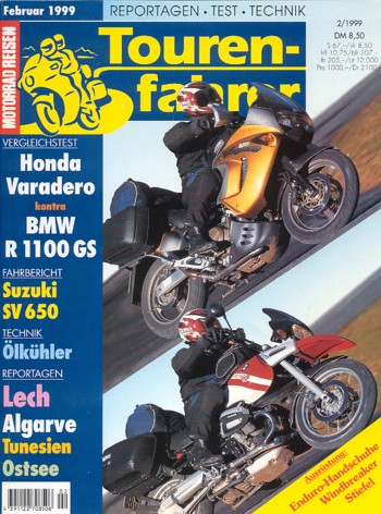 Tourenfahrer 2/1999 – BMW R 1100 GS mit 59 kW (80 PS) im Vergleichstest, Honda XL 1000 V Varadero mit 69 kW (94 PS) Im Vergleichstest