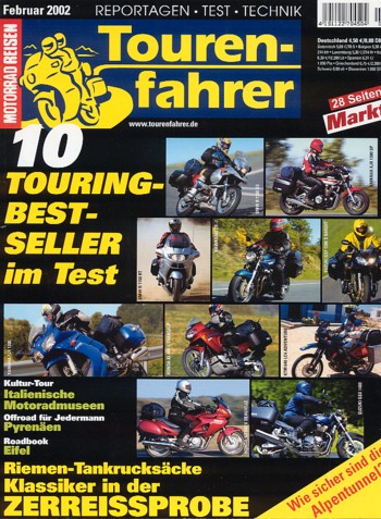 Tourenfahrer 2/2002 – Yamaha BT 1100 Bulldog mit 48 kW (65 PS) als Reise-Motorrad, BMW R 1150 RT mit 70 kW (95 PS) Vorstellung