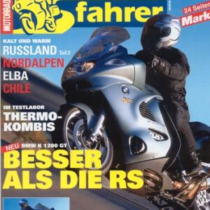 Tourenfahrer 2/2003 – Suzuki AN 650 Burgman mit 40,5 kW (55 PS) als Reise-Roller, BMW K 1200 GT mit 96 kW (130 PS) im Test