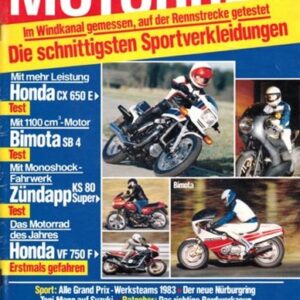 MOTORRAD 2/1983 – Test Bimota SB4 mit mit 74 kW (100 PS) Test & Technik; Test Honda VF 750 F mit 63 kW (86 PS) Test & Technik