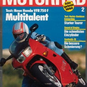 MOTORRAD 2/1990 – Test Honda VFR 750 F; Test Harley-Davidson Low Rider Convertible