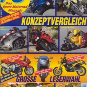 PS 2/1997 – Bimota SB6 R mit 114 kW (155 PS) im Vergleichstest, BMW R 1100 RT mit 66 kW (90 PS) im Vergleichstest