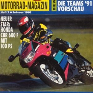 MO 2/1991 – Honda CBR 600 F mit 74 kW (100 PS) Test & Technik; BMW K 75 RT mit 55 kW (75 PS) Test & Technik