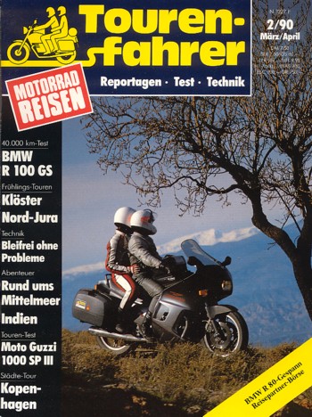 Tourenfahrer 2/1990 – BMW R 100 GS mit 44 kW (60 PS) im Langstreckentest, Moto Guzzi 1000 SP3 mit 52 kW (71 PS) Test & Technik