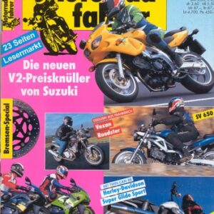 Motorradfahrer 2/1999 – Suzuki SV 650; Test Kawasaki ZX-6R Ninja (mit/ohne Kat); Test Aprilia RSV Mille