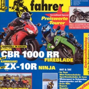 Motorradfahrer 2/2008 – GAS GAS EC 450 FSR, Modell 2008, Test & Technik; Honda Fireblade mit 131 kW (178 PS) Test & Technik