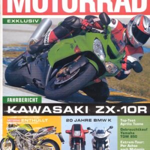 MOTORRAD 2/2004 – Test Kawasaki ZX-10R Ninja; Suzuki DL 1000 V-Strom; Test Aprilia RSV mille Tuono; Honda Hornet 600