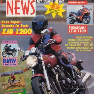 MOTORRAD NEWS 2/1995 – Yamaha XJR 1200 mit 72 kW (98 PS) Test & Technik; BMW R 100 GS Paris-Dakar mit 44 kW (60 PS) Test & Technik