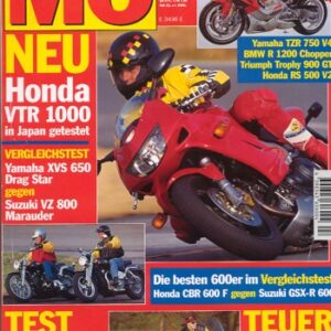 MO 2/1997 – Bimota SB6 R mit 107 kW (145 PS) Test & Technik; Honda VTR 1000 F Firestorm mit 81 kW (110 PS) Test & Technik