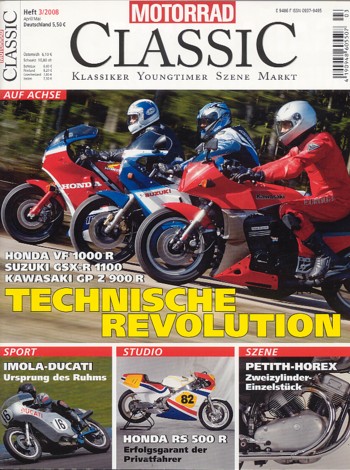 MOTORRAD CLASSIC 3/2008 – Honda VF 1000 R, gehörte mal zu japanischen Oberklasse; Kawasaki GPZ 900 R, gehörte mal zur japanischen Oberklasse