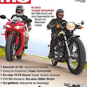 MO 3/2009 – Yamaha YZF-R1 mit 133,9 kW (182 PS) Test & Technik; Kawasaki ER-6n mit 53 kW (72 PS) im Vergleichstest