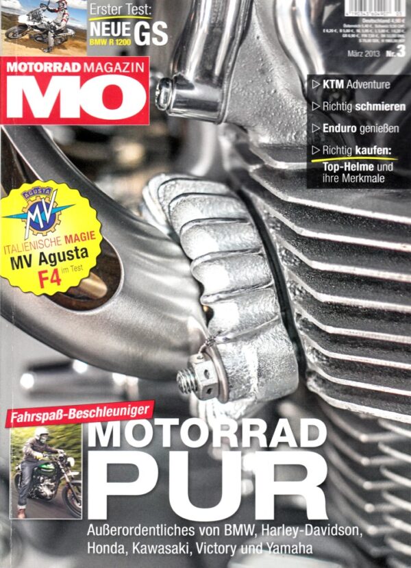 MO 3/2013 – MV Agusta F4 / F4 R / F4 RR, das schnelle Trio Tricolore; Kawasaki Z 800 mit 83 kW (113 PS) Test & Technik