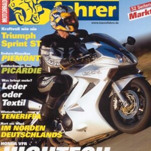 Tourenfahrer 3/2002 – Honda VFR mit 80 kW (109 PS) als Reise-Motorrad, Triumph Sprint ST mit 88 kW (120 PS) im Test